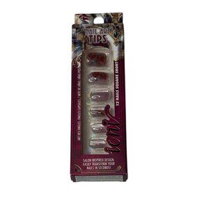 Ioni Veil of Allure Nail Art Tips – 12 Short Square Press On Nails Roses